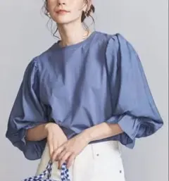 BEAUTY&YOUTH ボリュームスリーブ コンビ プルオーバー2