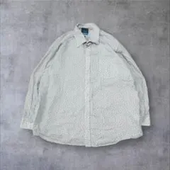 【US輸入】アメリカ古着ストライプ柄メンズ長袖シャツアメカジXXLホワイト