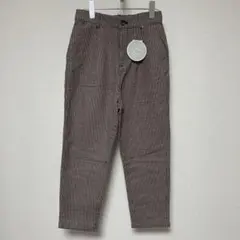 チェックブラウン Mサイズ テーパードパンツ