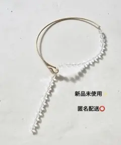 【新品未使用！】GOLDY クリア ボールネックカフ ゴールドのサムネイル