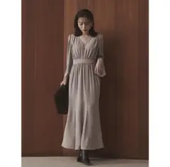 新品 anuans（アニュアンス）マーメイドフレアスリーブワンピース Sサイズ