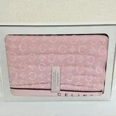 美品未使用　CELINE セリーヌ　Cマカダム総柄　バスタオル　ピンク