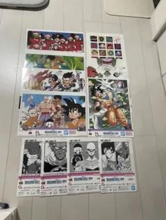 ドラゴンボール　一番くじ　クリアポスター7種、クリアファイル4種セット