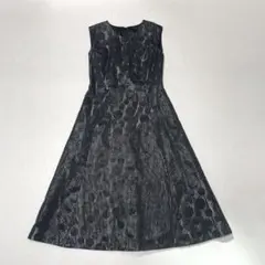 ■ダーマコレクション ドット ストライプ ジャガード ノースリーブワンピース