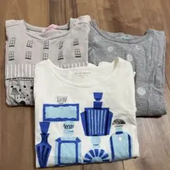 ファミリア130、ハッカキッズ130、ケイトスペード140cmカットソー×3枚