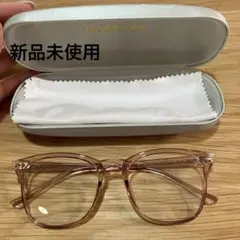 ブルーライトカット眼鏡 紫外線カット 透明 伊達メガネ　ピンク　超軽量