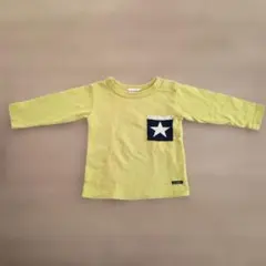 branshes ブランシェス 長袖Tシャツ ロンT からし色 星柄 80cm