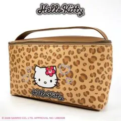 【新品】ハローキティ　ギャル　バニティポーチ　ヒョウ柄　日焼けキティ