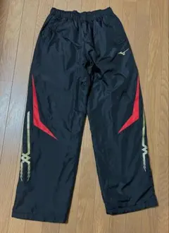 美品 MIZUNO ブレスサーモ 防寒ナイロンパンツ 裏地付き 中綿 黒 L