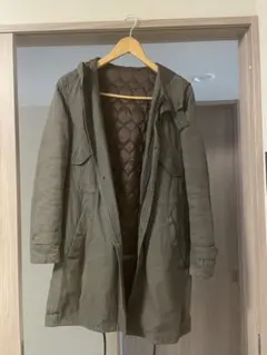 オリーブグリーン フード付きモッズコート　MR.OLIVE