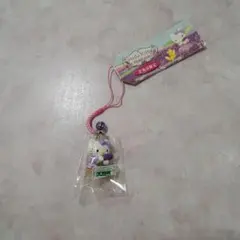 【超美品・ご当地キティ】ハローキティ 根付けストラップ 北海道限定 ラベンダー