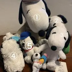 SNOOPYぬいぐるみ　6体セット