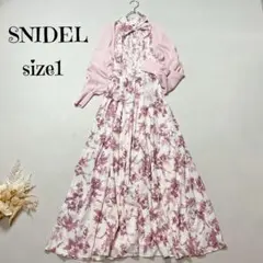 スナイデル フラワープリントロングワンピース アメスリ ノースリーブ