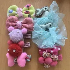カラフル ヘアクリップ 9個
