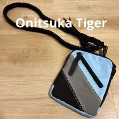 未使用級★オニツカタイガー　2wayサコッシュバッグ 青×黒×灰色　希少！