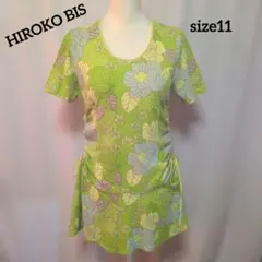 未使用☆HIROKO BIS 花柄 半袖 チュニック サイドドロストのサムネイル