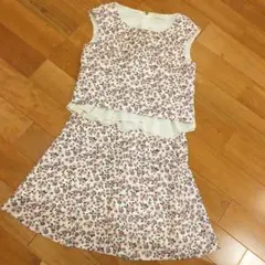 新品未使用　花柄　セットアップ　ワンピース  3点セット