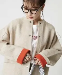 新品✨ FREAK'S STORE 裏配色 スナップニットカーディガン