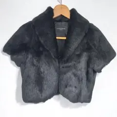 美品ユナイテッドアローズTokyoリアルファーブラックボレロラビット