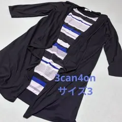 3can4on チュニック ブラック ボーダー柄 サイズ3のサムネイル