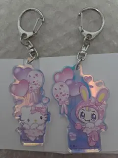 メゾピアノ×ハローキティ アクリルキーホルダー 2個セット