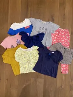 子供服まとめ売り　女の子　春夏　半袖長袖他グローバルワーク　Ｌサイズ　９点セット