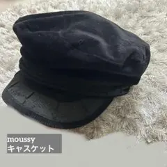 黒 コーデュロイ キャスケット帽