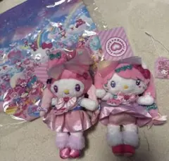 サンリオ　原宿限定　マイメロキティ ぬいぐるみ 2体セット　ノベルティ付き非売品