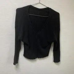 LOWRYS FARM 長袖カーディガン　ブラック　FREE