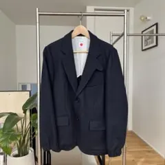 紺ブレ テーラードジャケット