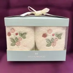 【未使用未開封】WEDGWOOD ミニタオル2枚 花柄刺繍