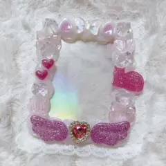 即購入OK❤︎硬質ケースデコ 猫 ピンク ホイップデコ レースデコ No.147