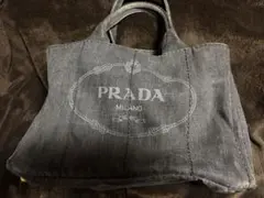 PRADA❤カナパM ダークデニムグレー