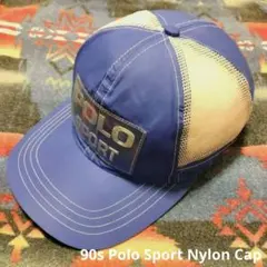 (希少) 90s Polo Sport Cap ナイロン製 サイドメッシュ
