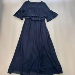 ネイビー　フォーマルワンピース　フォーマルドレス