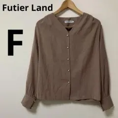 Futier Land Vネック長袖ブラウス シャツ F ￼ピンクブラウンのサムネイル