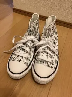 値下げ！コンバース オールスター ホワイト柄(21.5cm)