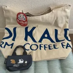 【新品未使用】KALDI 猫柄 ミニバッグ カルディ 2025食品福袋 バッグ
