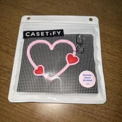 CASETiFY Silicone Heart Wristlet ピンク