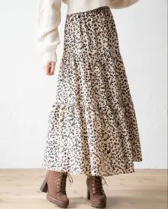 ●H￼eather レオパード柄　スカート