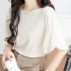 Alotta リブカットソー アイボリー 3Lのサムネイル