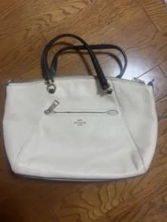 COACH ハンドバッグ バイカラー レザー