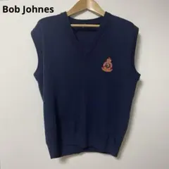 Bob Johnes ネイビー Vネック ベスト L