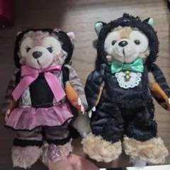 ダッフィー シェリーメイ　ハロウィンぬいぐるみバッジ　セット