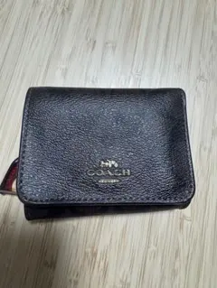 a*m様 COACH 黒 レザー 三つ折り財布