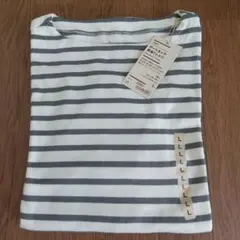 未使用タグ付き 無印良品 レディース ボートネック長袖Tシャツ
