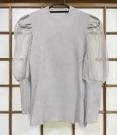 1度着用　スナイデル　リブ編みシースルーセーター　ニット