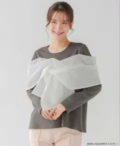 Fit more manaodaysコラボ！オーガンジードッキングカットソー