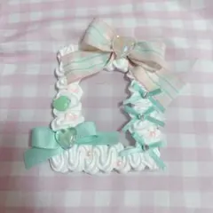 ホイップデコ トレカケースデコ 硬質ケース 量産型 リボン ピンク みどり 緑