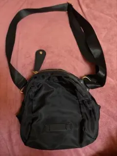 ゴールド金具 ナイロン スリングバッグ ボディバッグ ブラック おまけ付き